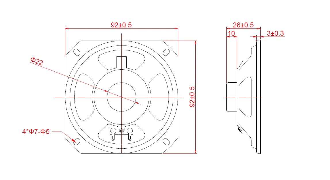 Free sample loud speaker for sound system clear sound horn paper cone 8ohm 3w 3.5 inch speaker