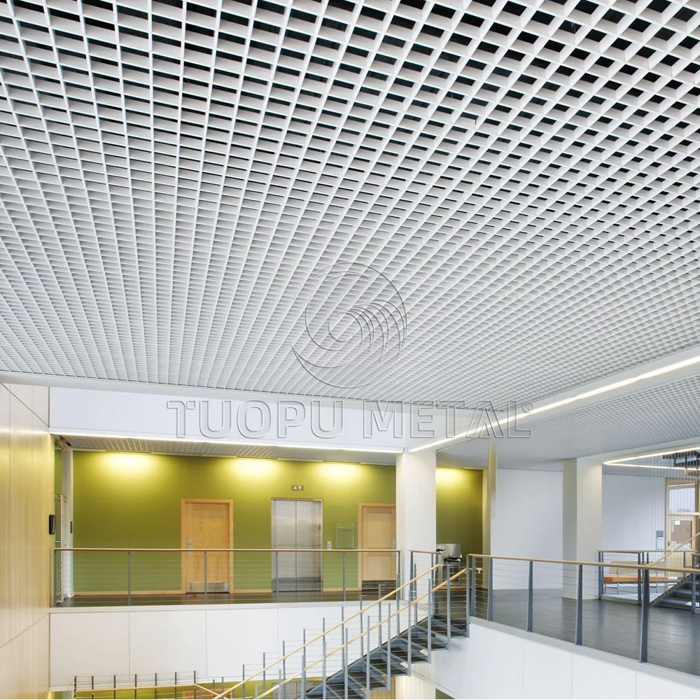 aluminum open grid suspended ceiling tile metal aluminum baffle/false/suspended aluminum ceiling grid