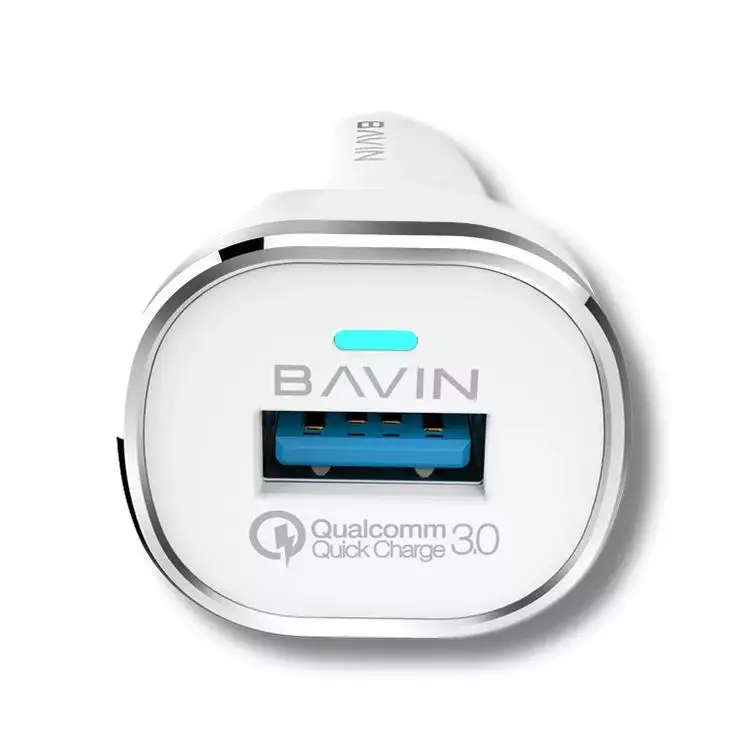 BAVIN PC533A High Quality Fast Car Charger Qc3.0 Mini Car Charger Adapter Single Usb For All Phone Models