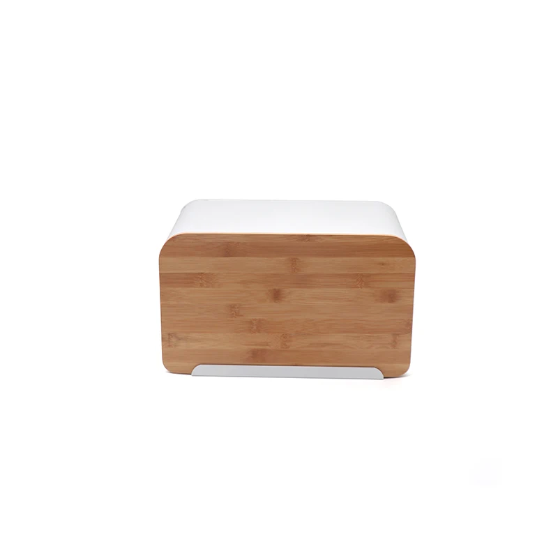 Food storage box, metal toast box and bamboo covered bread box used in kitchen and home