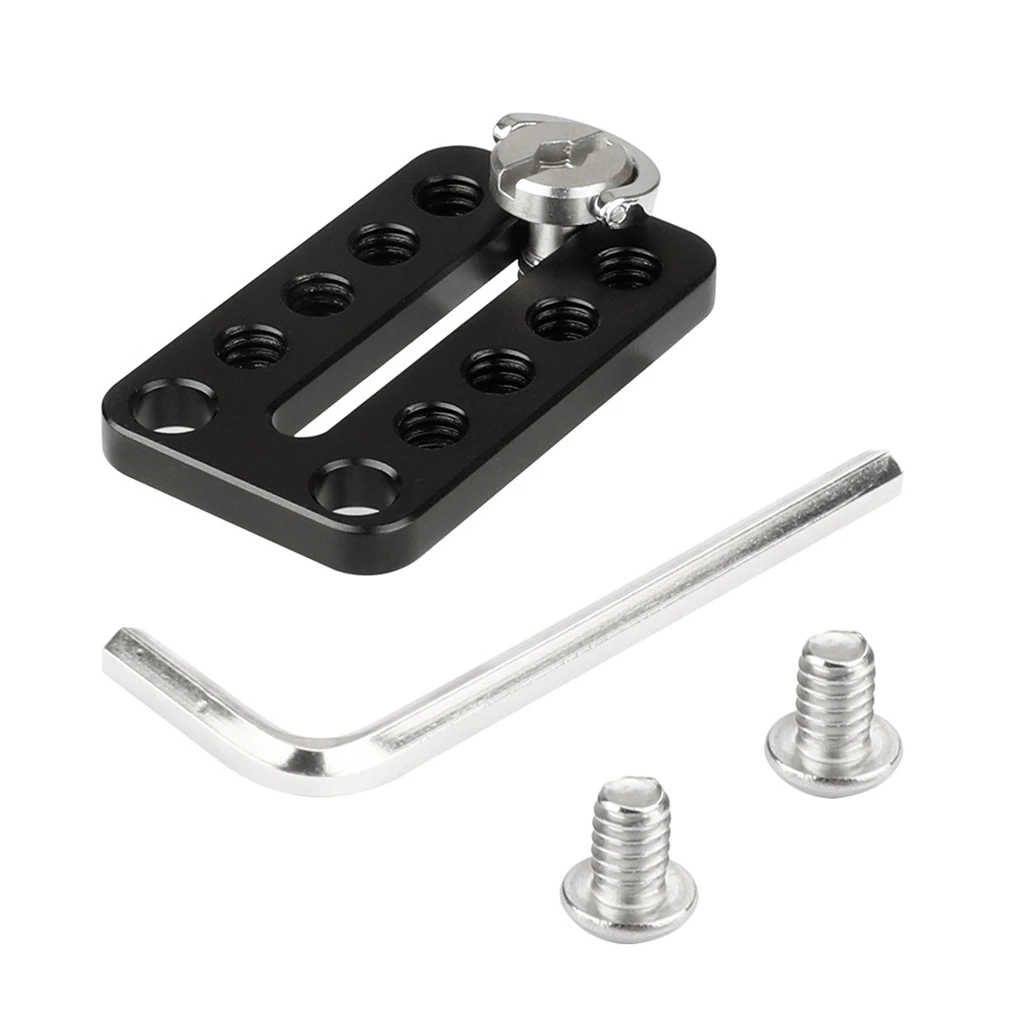 Universal DSLR Camera Tripod Mount Plate with 1/4 Screw for Camera Monitor Cage Rig