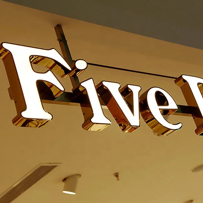 decoration wall hanging front logo signage acrylic led letter sign led store front signs outdoor custom led signs