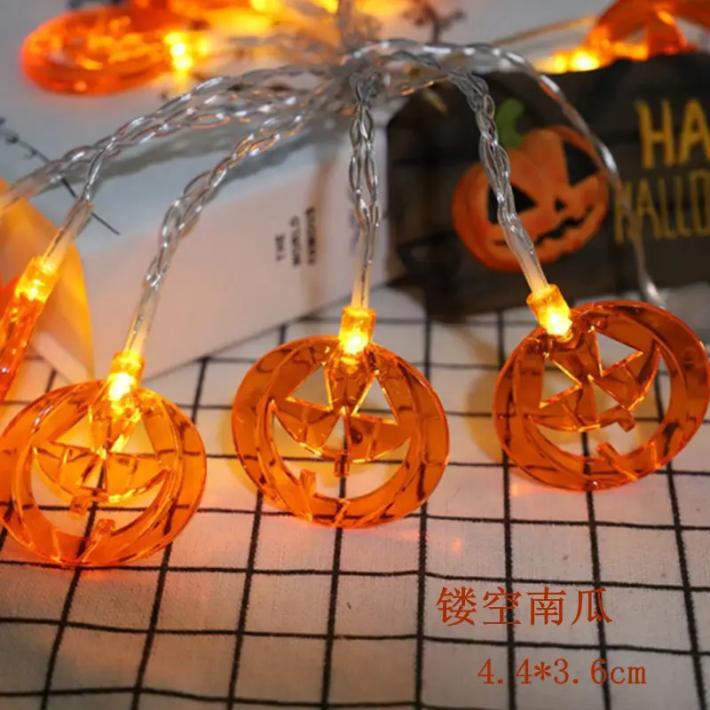 Led Halloween String Lights AA Battery Operated Copper Wire LED Pumpkin Fairy String Lights LED Halloween Holiday String Light