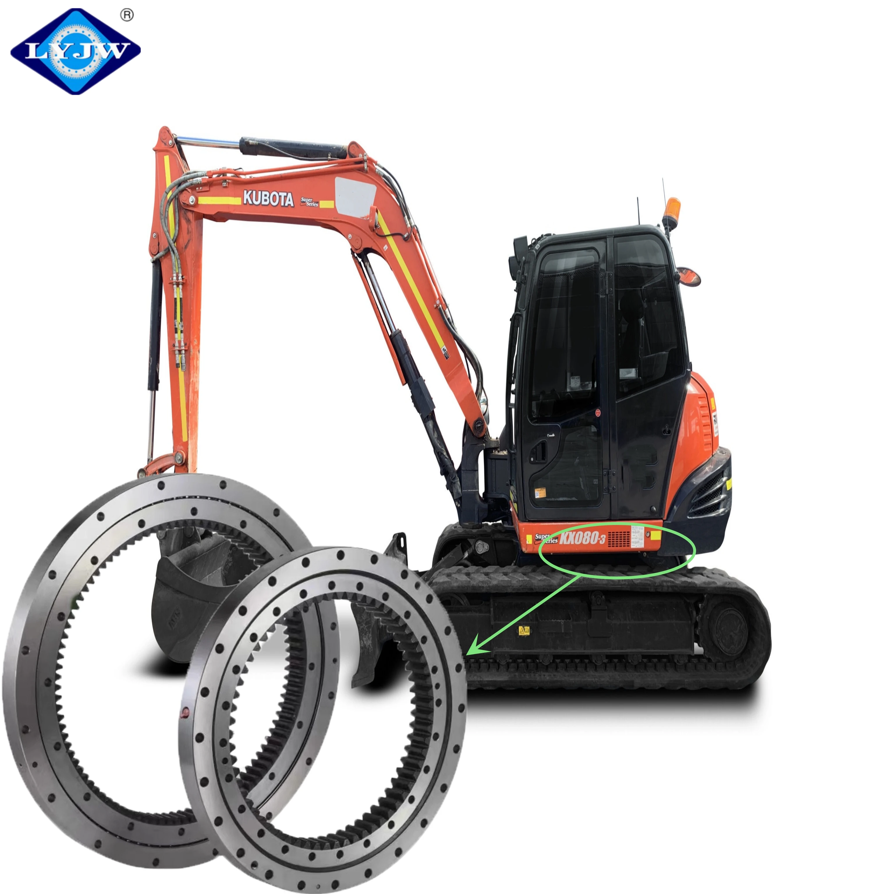 Luoyang JW Factory Light Type Flange Slewing Ring Bearing RKS.22 0941 Rotating Table Bearing Ring Gear For Excavator