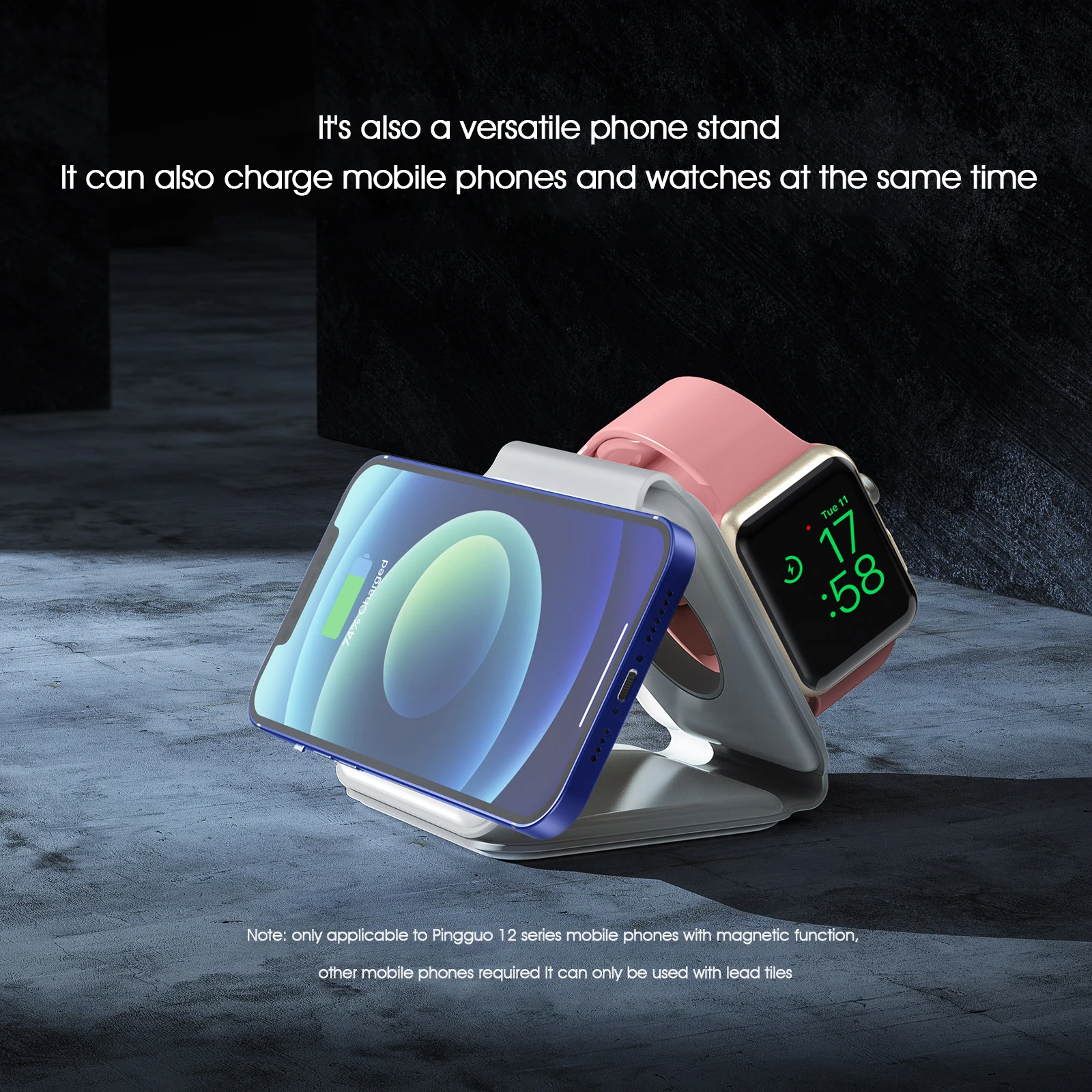 Top Sale 3 in 1 QI Magnetic Foldable Phone  Wireless Charger