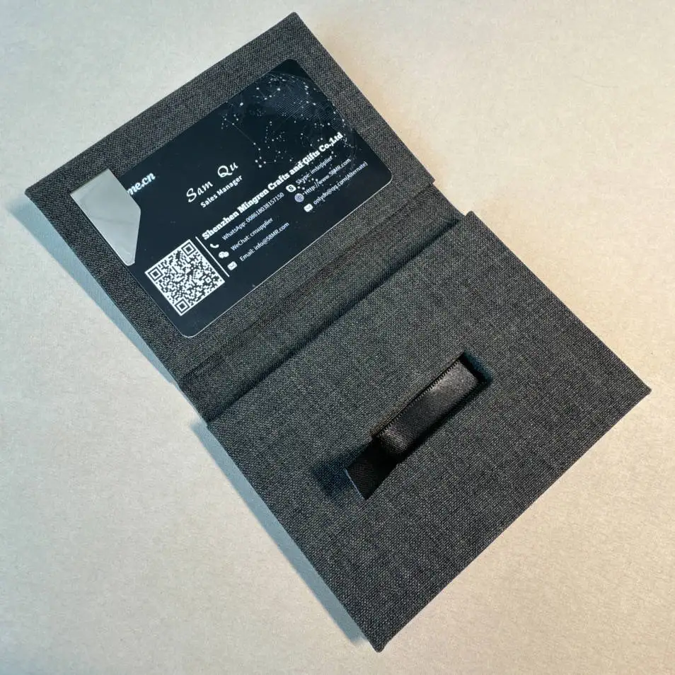 Тканевый бархатный держатель для карт и USB-накопитель