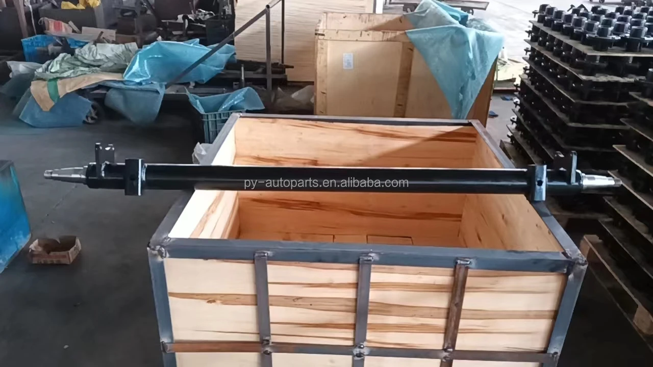 Manufacturer Tourist Trailer Steer Axle Beam Air Suspension Parts With Spindle Assemble