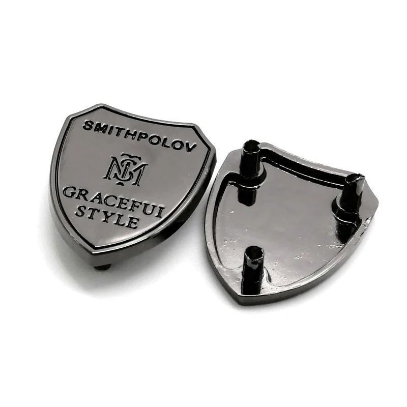 14 Years Factory OEM Custom Logo Labels For Handbags Steel Nameplate Oval Metal Logo Metal Sew Labels Metal Label Clothing