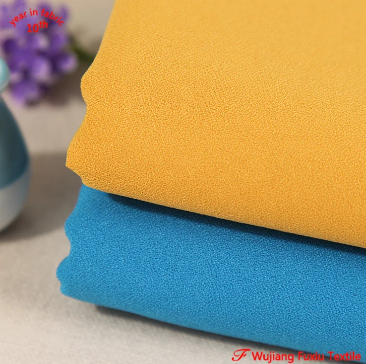 100D 4 way stretch 96 polyester 4 spandex moss crepe fabric for women dress