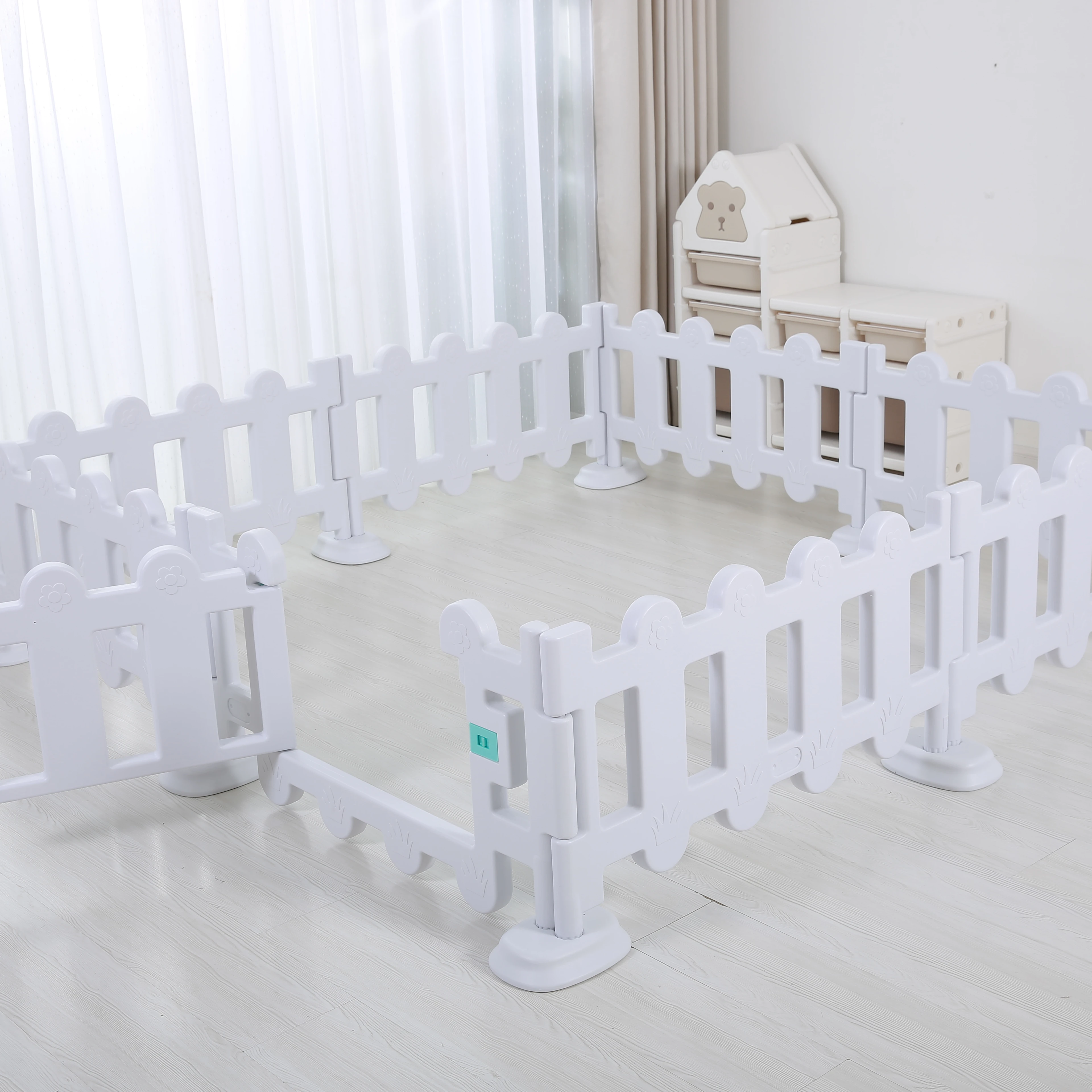Plastic White Play Yard Fence Pe Outdoor Soft Play Kids Playpens For Baby