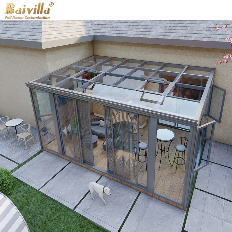 Baivilla Outdoor Living Experience and OEM Branding Options Australian Standard Villa Sunroom with Balcony