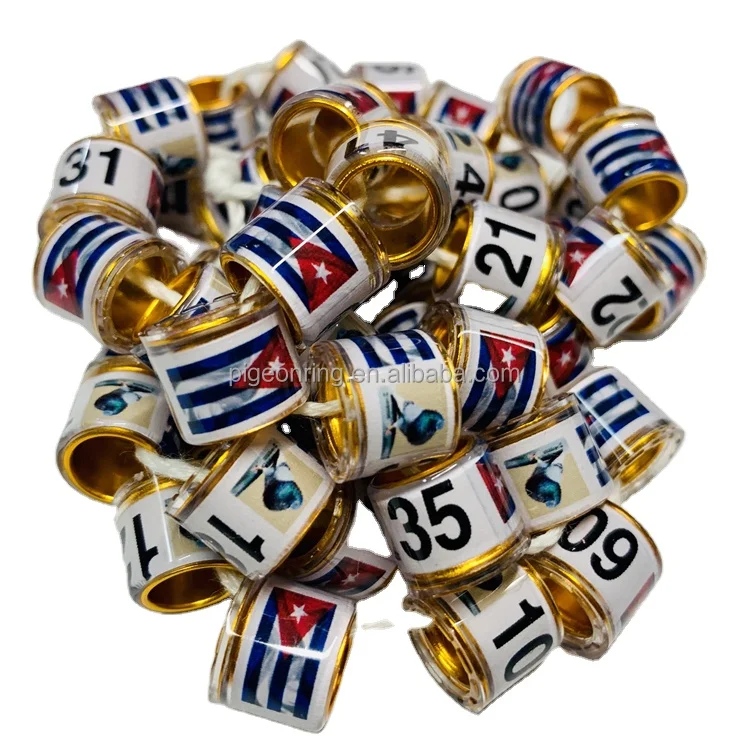 Wholesale High quality danish Suabians pigeons rings aluminum with plastic Homing Pigeon leg bands