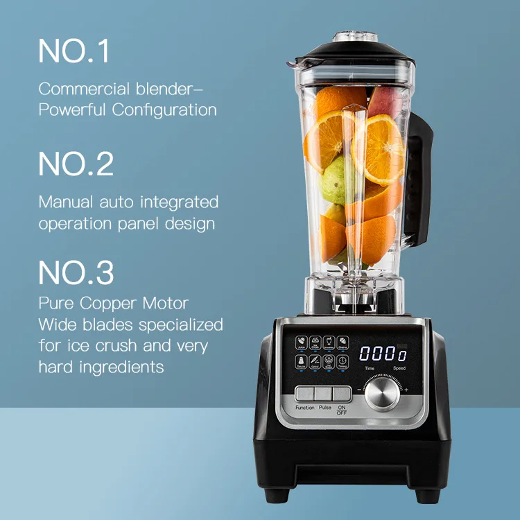 Multifunction Countertop Blender High Speed Breaking Ice Commercial Fruit Blender Electric Mixer