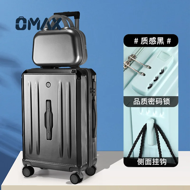 OMAX Suitcase Factory Female Student Sports Large-Capacity Suitcase Strong Scratch-Resistant Wear-Resistant Small Luggage Sets