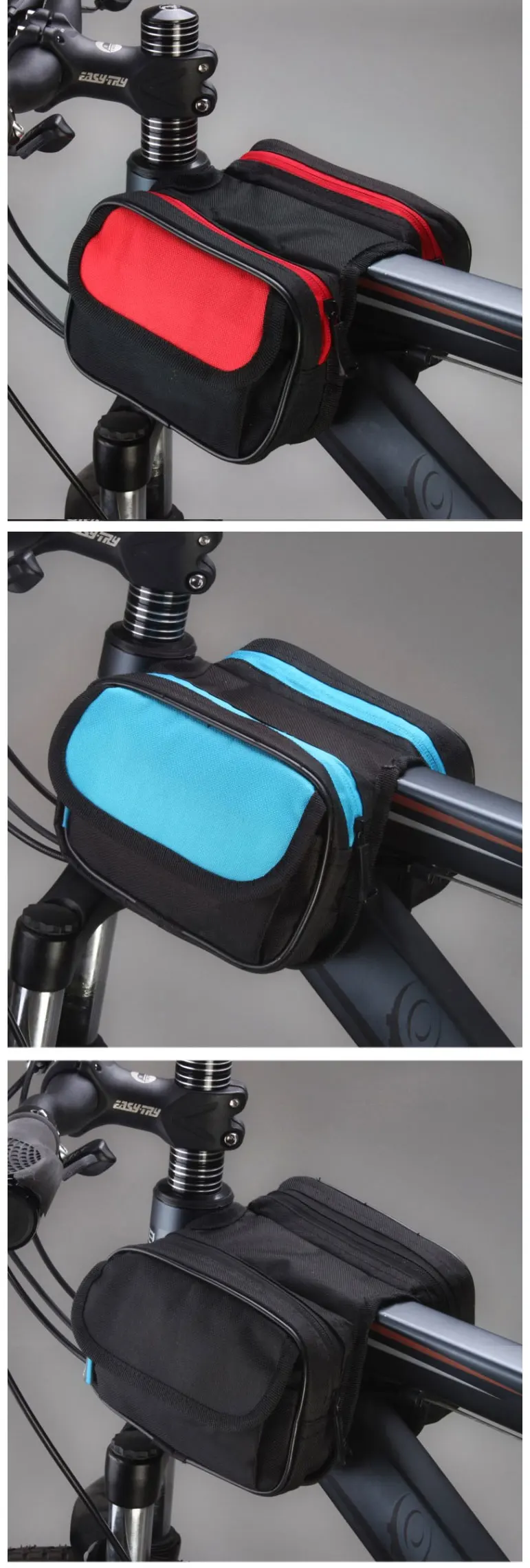 Fashion Leisure Bicycle Cycling Front Bracket Custom Logo Bike Frame Bag