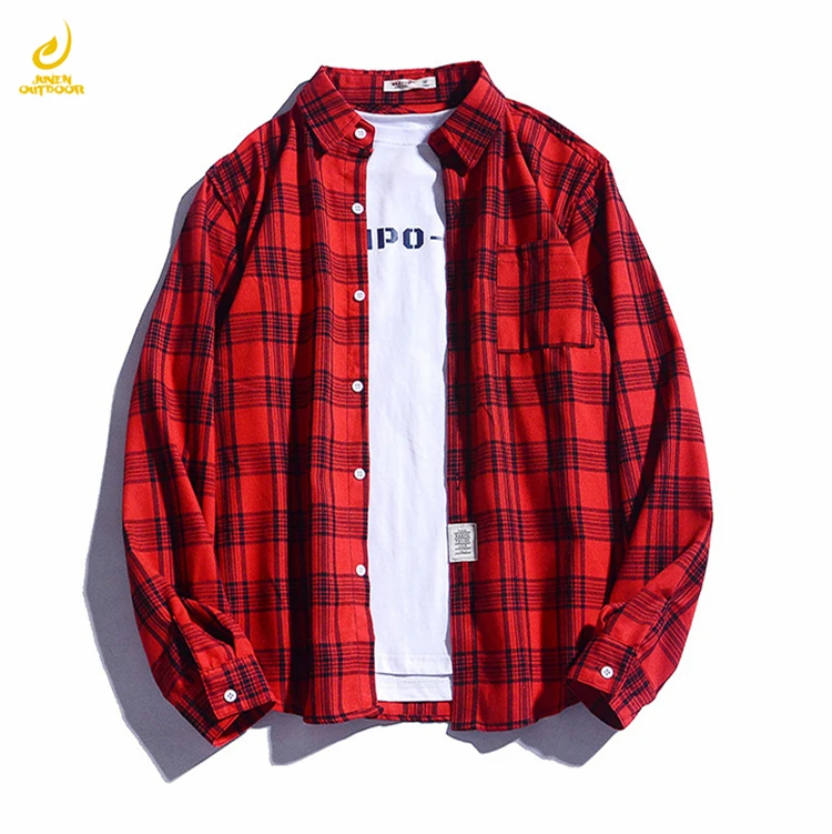 2023 Spring new big sizes drop shoulders Loose casual plaid long sleeve shirt Colorblock flannel checked shirt