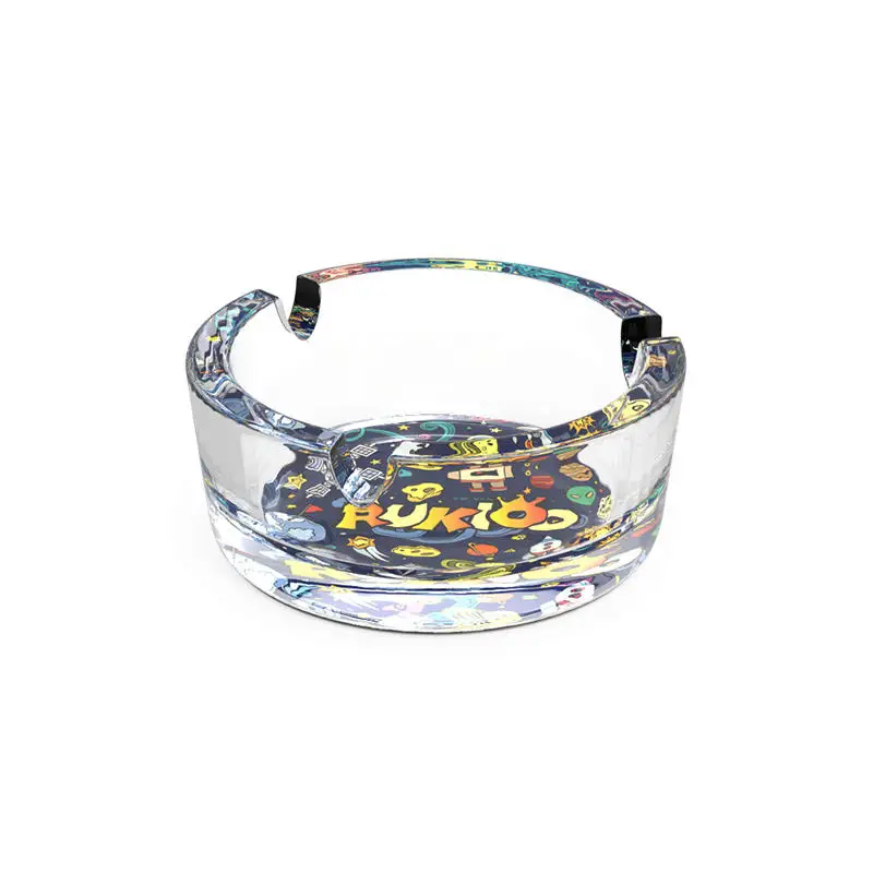 Vapruz Wholesale Custom Logo High Quality Glass Ashtray for Cigarettes Ashtrays Smoking