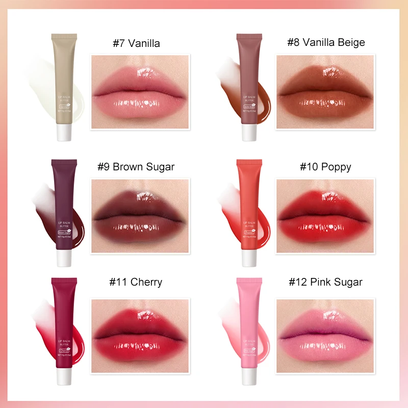 Summer Fridays Lip Balm Private Label Wholesale Custom Pink Color Lip Oil Balm Peptide Fruit Flavor Treatment Lip Butter Balm