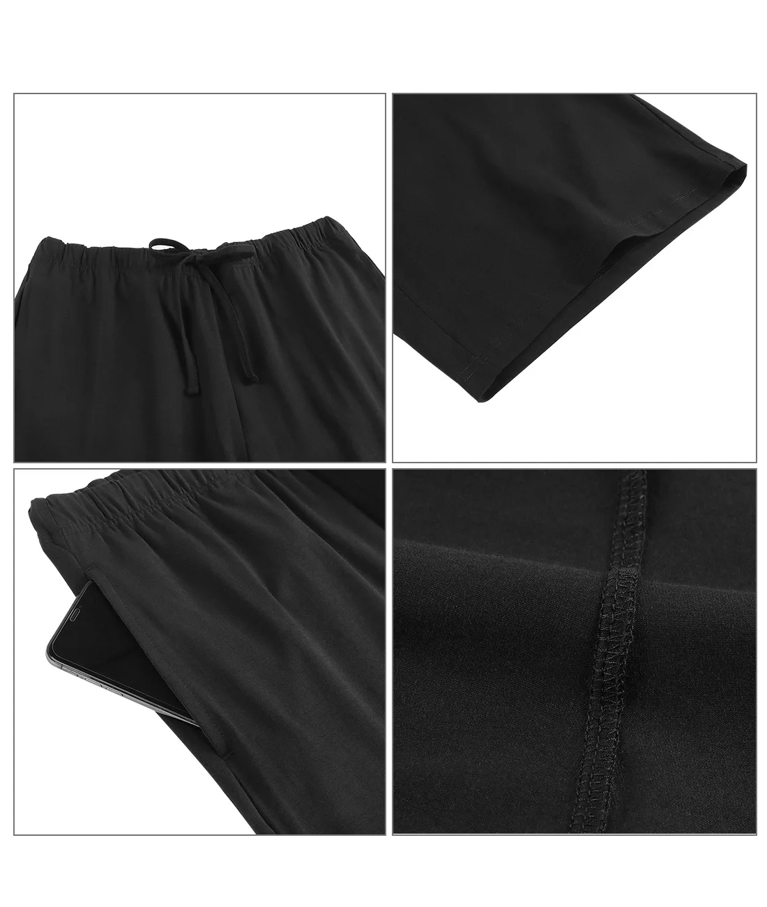 
High Quality Pajamas Two Piece Suit Short Sleeve Short Pant Knitted Men Pajama Set 