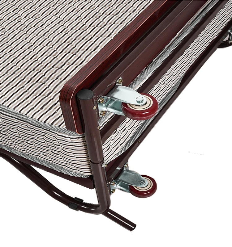 Hotel Folding Bed Simple Single King Size Upright Spring Extra Bed With Thickened Iron Pipe Iron Frame Vertical Bed