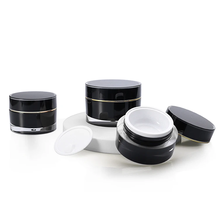 Hot Selling 5ml 10ml 15ml 30ml 50ml 100ml 200ml Round Custom Color Empty Acrylic Cosmetic Cream Jar