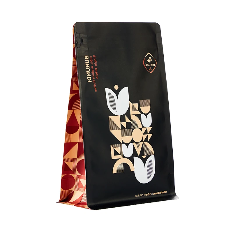 Eco Friendly 12Ounce 5Lbs 180Microns NY/PA/CPP Matte Finish Inventory Foil Good Standing Coffee Beans Flat Bottom Packaging Bags