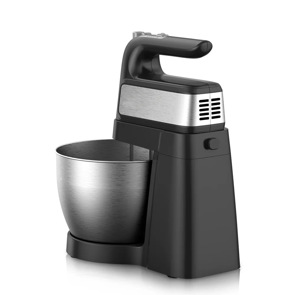 CX-6608 6 Speed Turbo 350W 300W 250W 200W 150W 120W 100W SS Stainless Steel Food Egg Beater Electric Hand Mixer with Stand Bowl