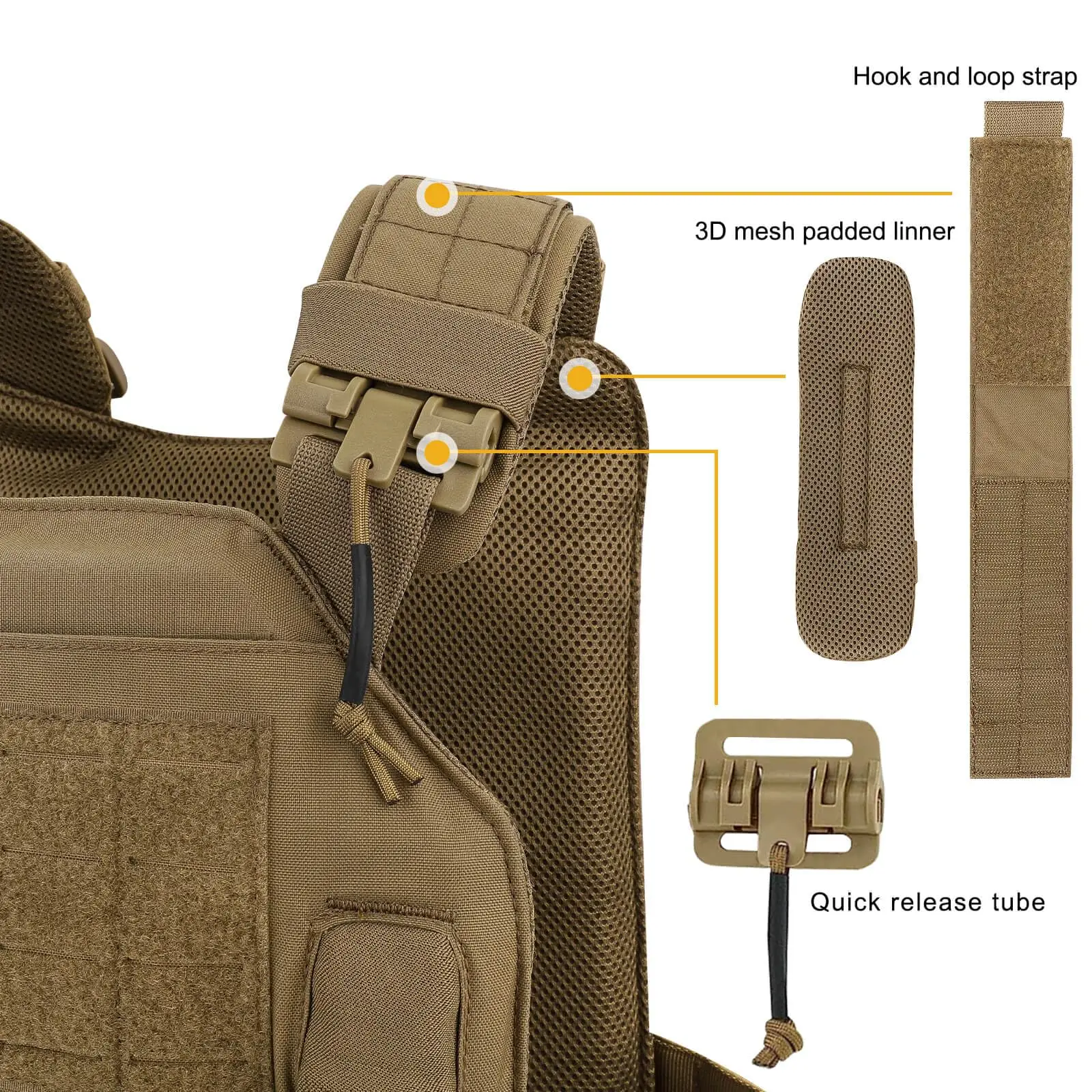 6000D nylon tactical vests light weight tactical armor vest with molle system in multi colors vest plate carrier