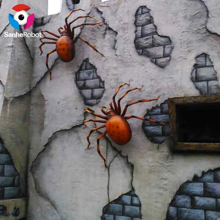 SH-RI054 SANHE Real Style Animatronic Remote Control Spider For Sale