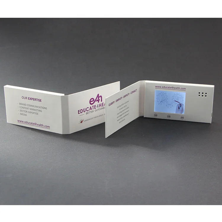  DIY your own brand or website marketing strategy video business card 2.4 inch lcd player
