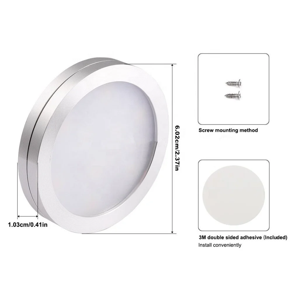
New model downlight kit white led puck light with remote control 3w recessed mini led cabinet light for kitchen 