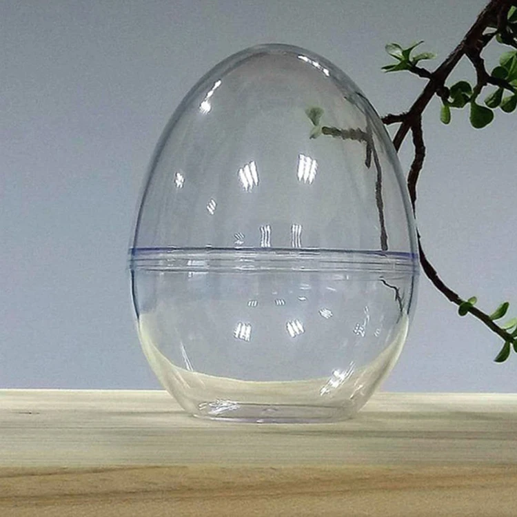 Personalized Clear Transparent Plastic Easter Egg Easter Gifts Bunny Standing Eggs Shaped Bauble Candy Box