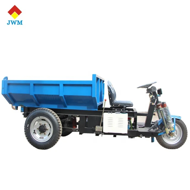 widely used and high efficiency cargo electric tricycle, mini dumper truck with 3000 w driving motor power