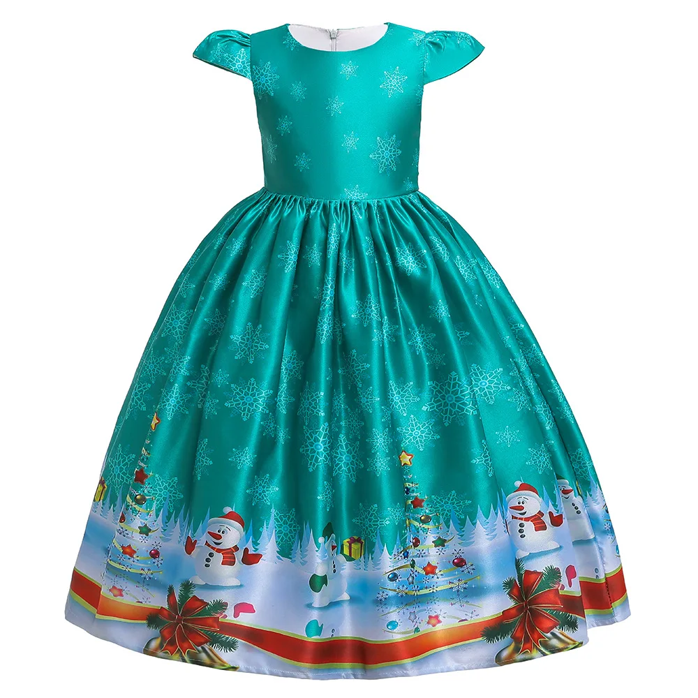 2021 Wholesale Kids Clothes Baby Girl Christmas Dress Tie Dye Girls Party Fashion Evening Dresses Children Clothes Girl Dress