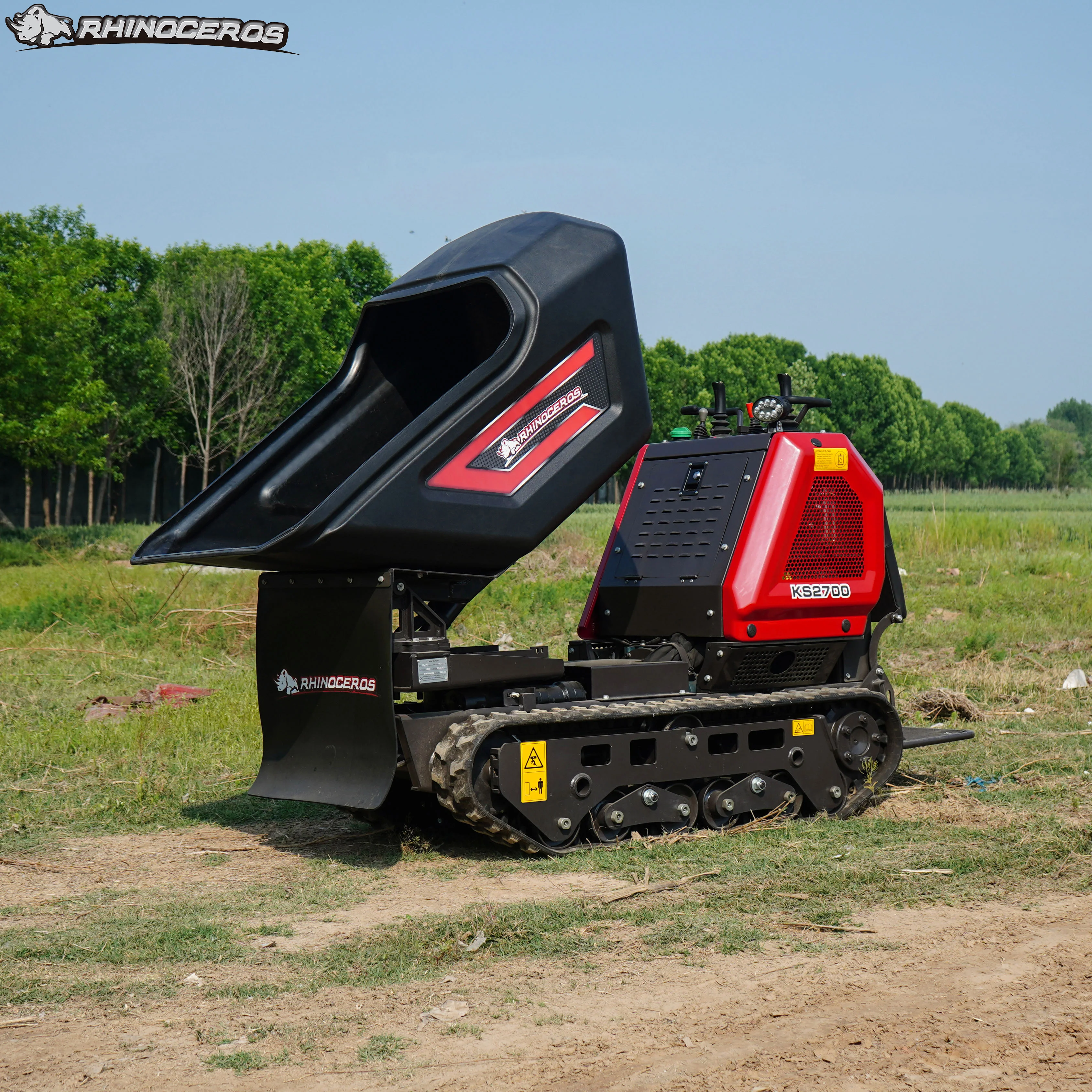 RHINOCEROS 1.2Ton 1200kg Construction Concrete Mini Truck Dumper mini buggy For Hot Sale