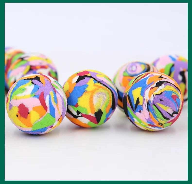 Eco-friendly high elastic mixed color eva foam ball interactive toy Golf color eva indoor ball beginner practice training ball
