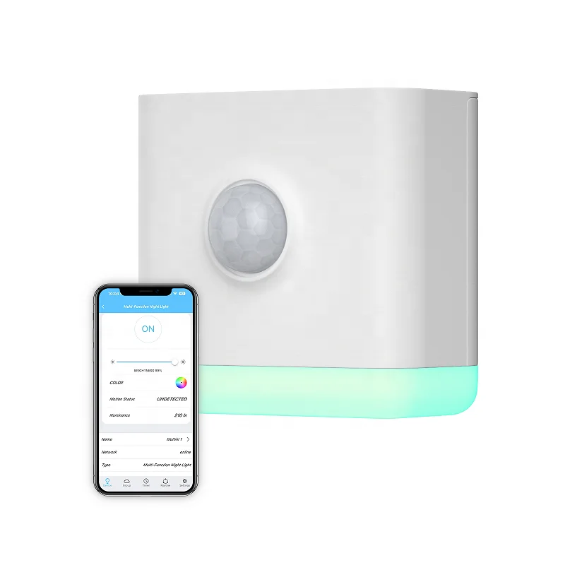 Matter Support Multi-function Sensor Color Night Light PIR Motion Sensor Work with Apple Home Google Home Alexa