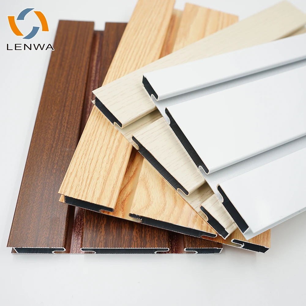 LENWA Extrusion Factory Aluminum Metal Slat Wall Board for Retail or Garage Use