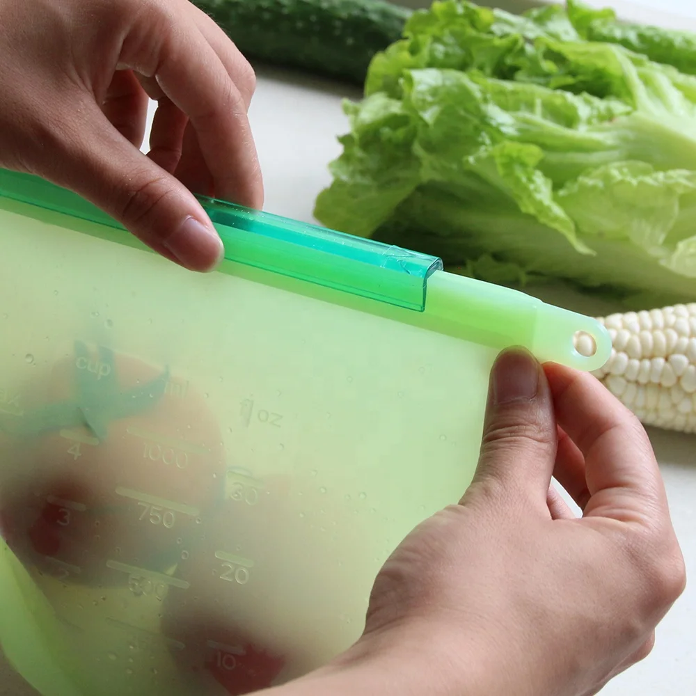 BPA Free Plastic Container Freezer Gallon Size Zip Snack Lunch Bag Reusable Silicone Food Sandwich Storage Bags