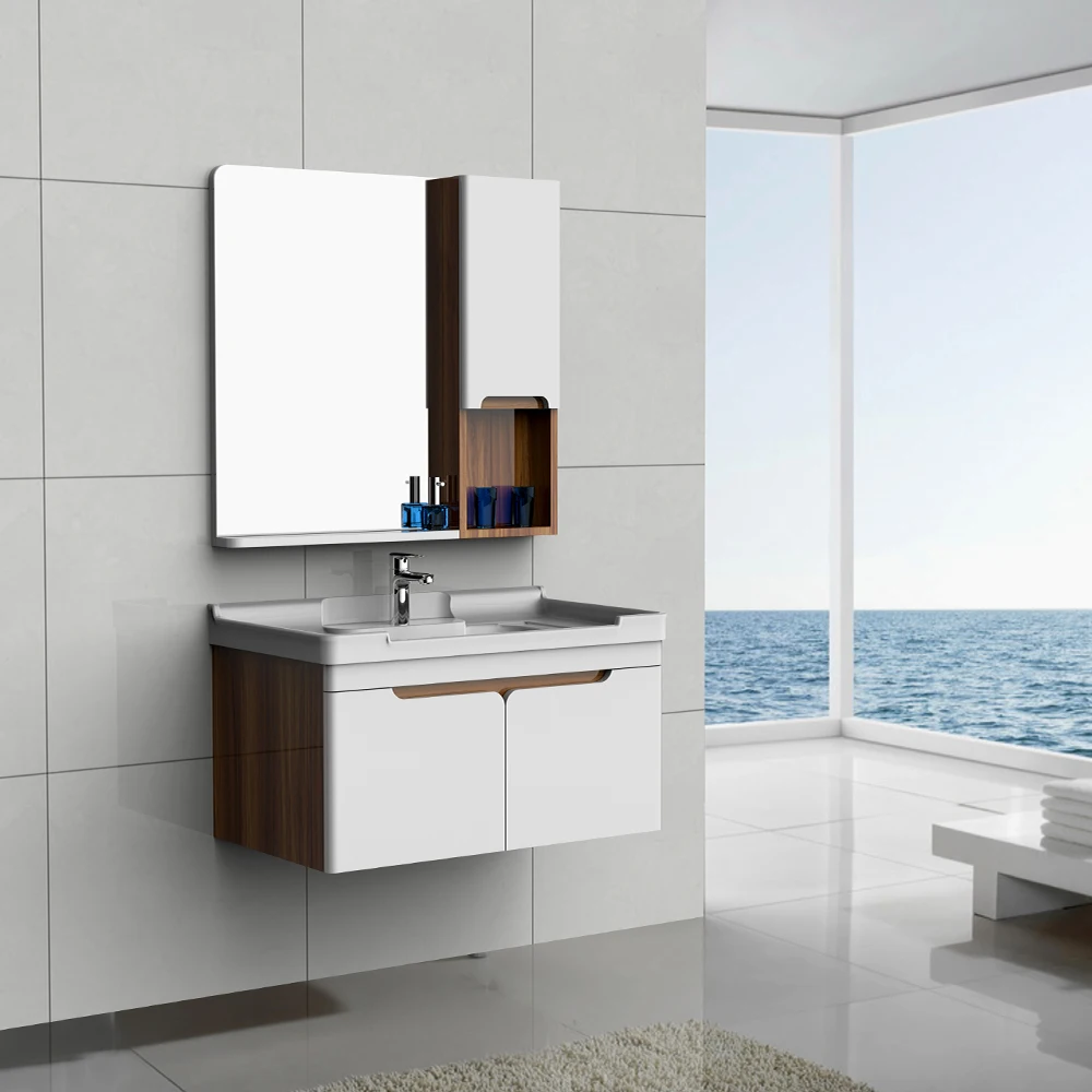 Simple design small size ceramic vanity top sink bathroom sink cabinets
