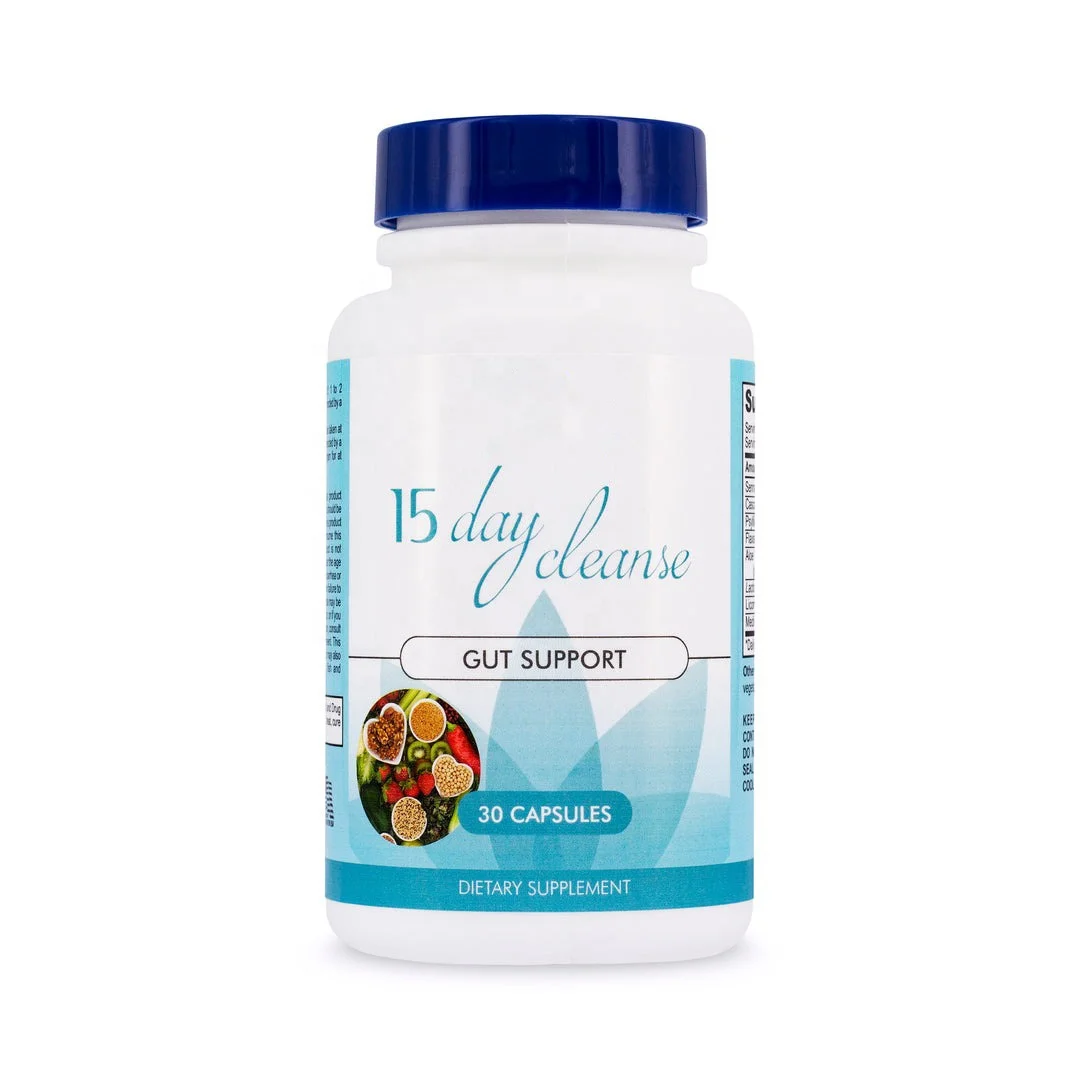Tiktok Hot Selling Gut Health Supplement 15 Day Cleanse Capsules Contains Aloe Vera and Senna for Digestion
