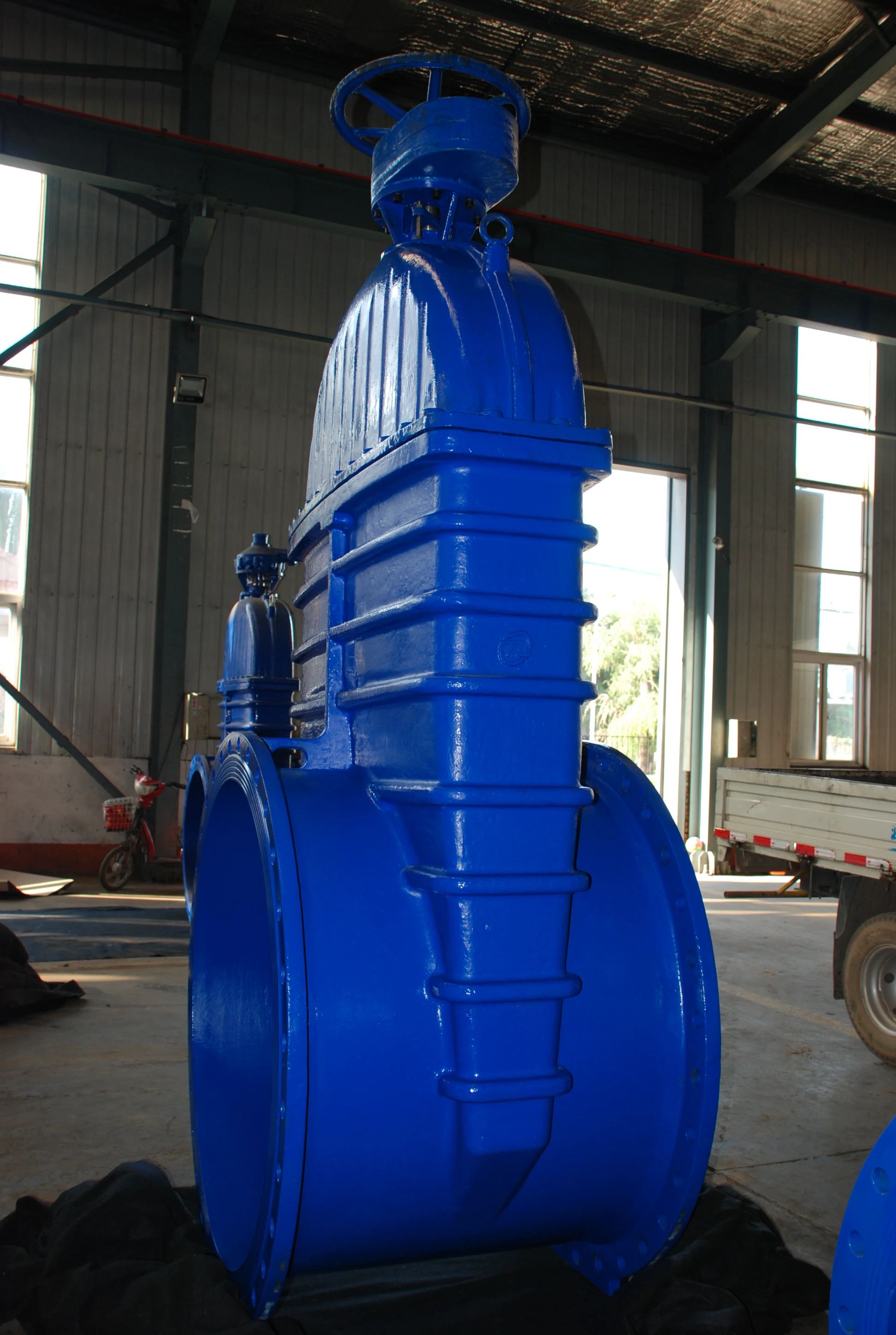 DN1200 Bevel Gear Box Soft Seal Wedge NSR With Flange Ends