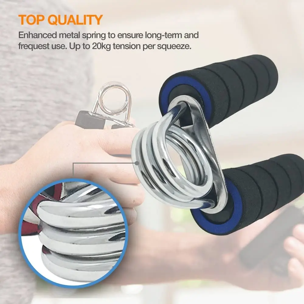 Heavy Duty Metal Gym Wrist Arm Muscle Trainer Exerciser Soft Foam Handle Hand Grip Strengthener