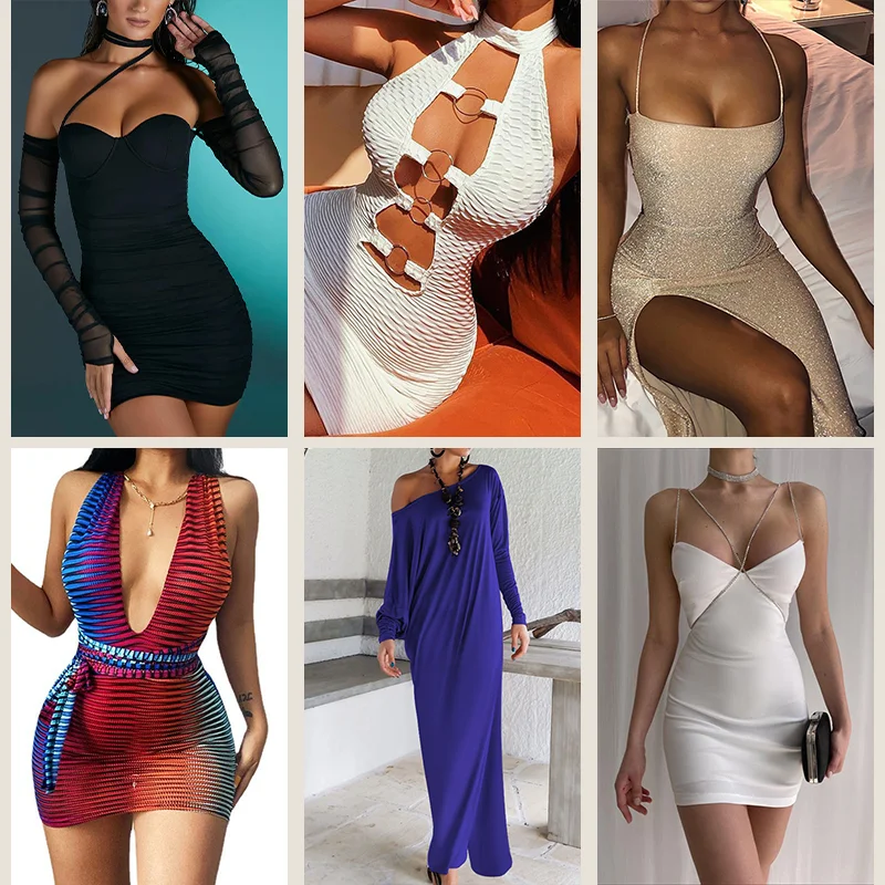 Factory Clearance Wholesale Discount Sale Big Bulks Cheap Casual Dresses Free Sample Mix Brand Clothes Bales stock clothes Women