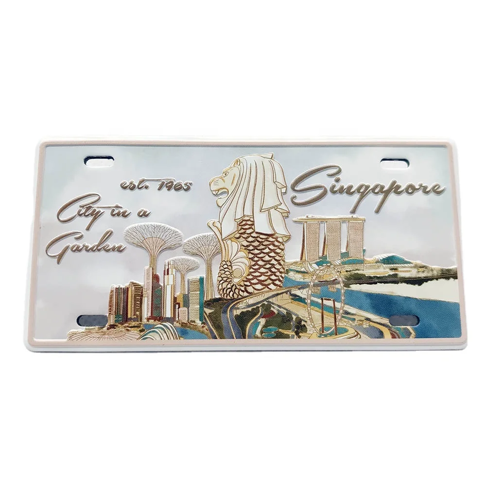 Wholesale Souvenir Personalized Gift Singapore License Plates