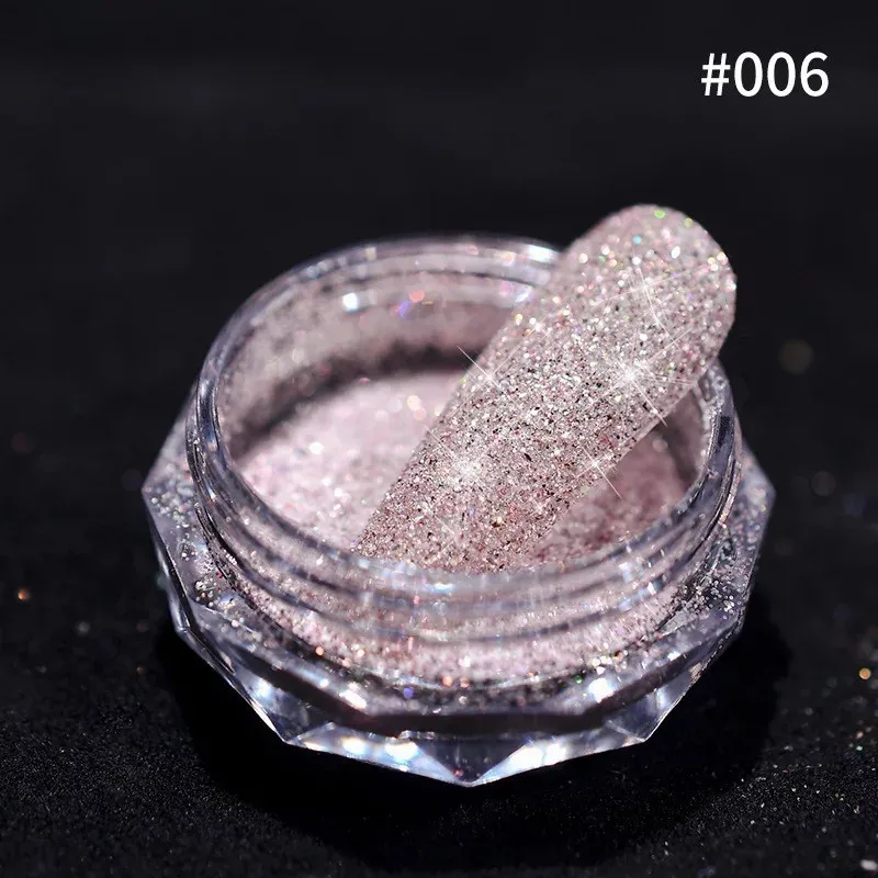 Reflective Glitter Powder for Nail Art Shinning Crystal Diamonds Sequins Chrome Pigment Dust Manicures Decoration