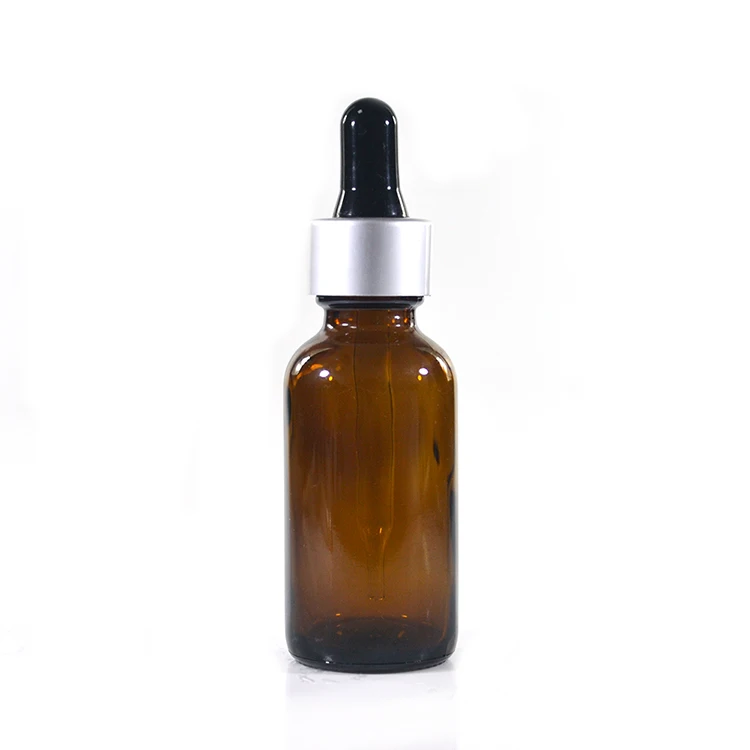 
Hot sale essential oil e liquid 1 oz 30ml amber round boston glass dropper bottle 