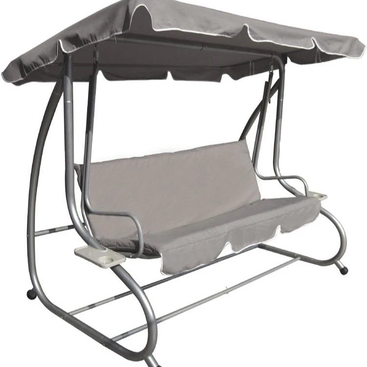 3 Person Outdoor porch garden Patio Swing Chair with Canopy Shade hanging hammock