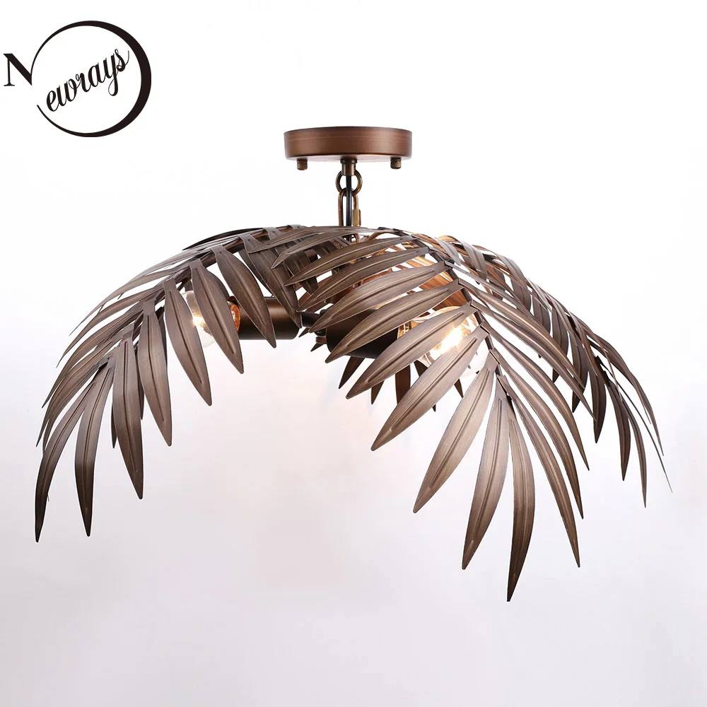 Vintage loft coconut tree lights LED E27/E26 ceiling lamp for living room bedroomrestaurant  cafe hotel decoration Ceiling light