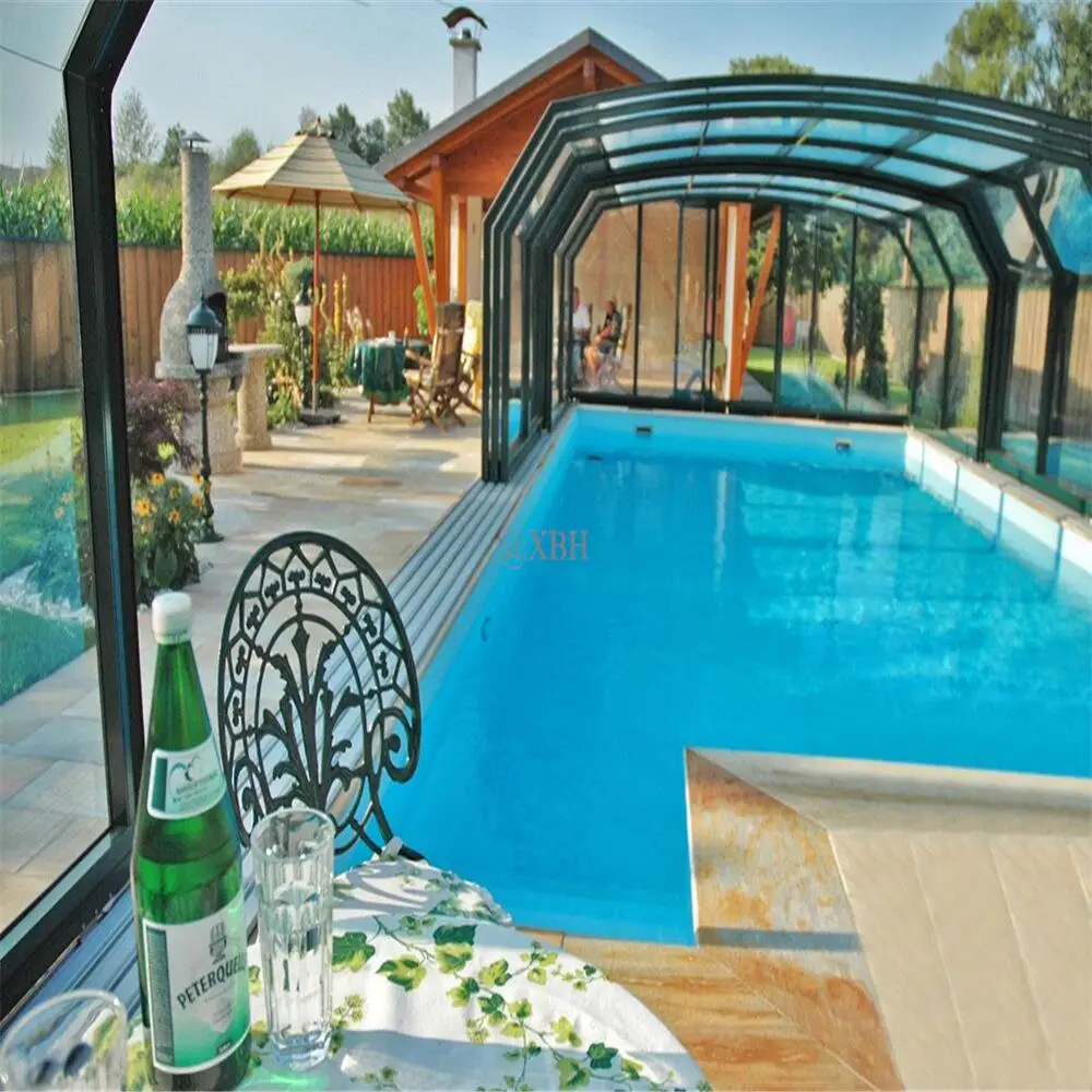 High Quality Retractable Aluminium Roof Cover Automatic Swiming Pool Covers Australia